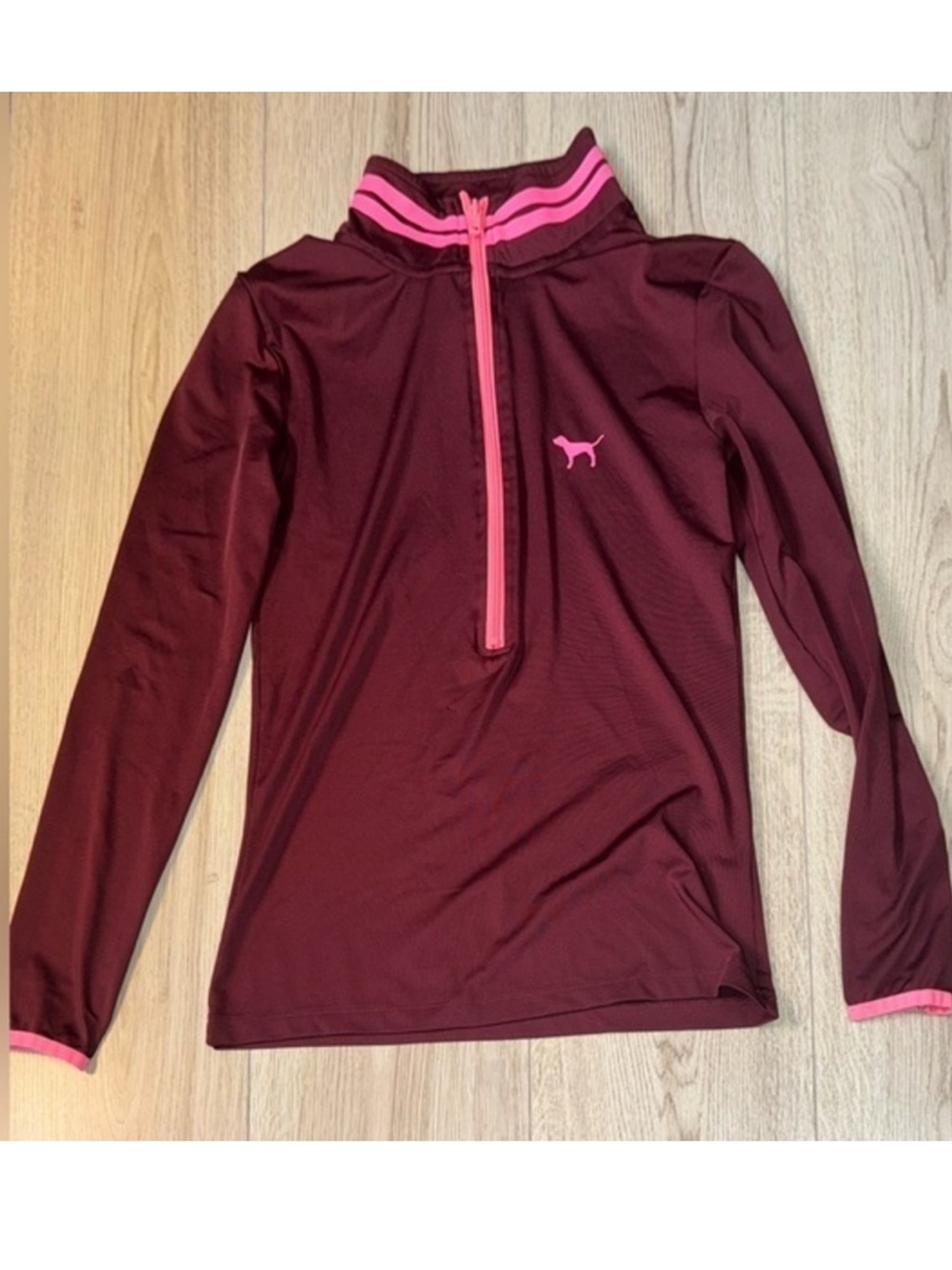Victoria’s Secret pink ultimate red pink quarter zip sweatshirt